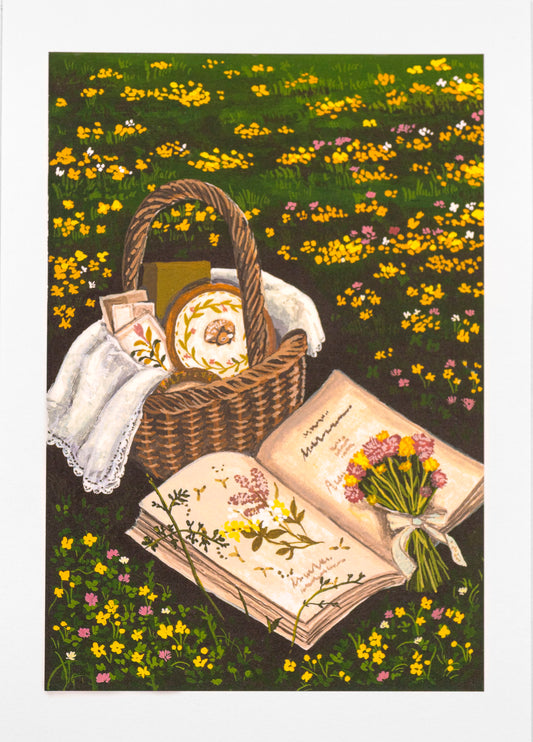 A5 "Cottagecore Picnic" Fine Art Print