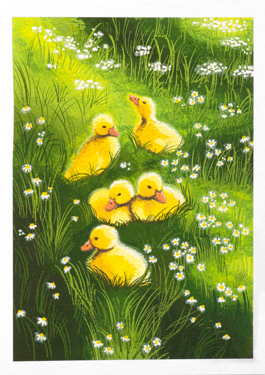 A6 "Ducklings" Fine Art Print