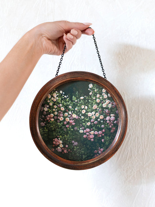 "Wild Roses" Framed Original Gouache Painting