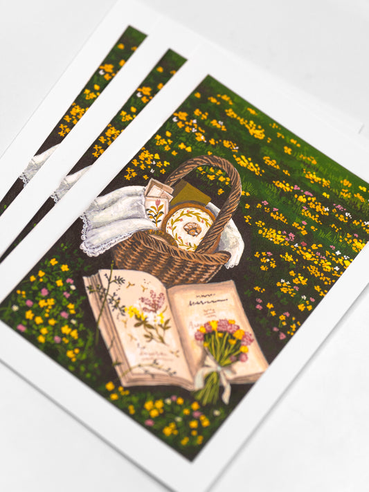 A5 "Cottagecore Picnic" Fine Art Print
