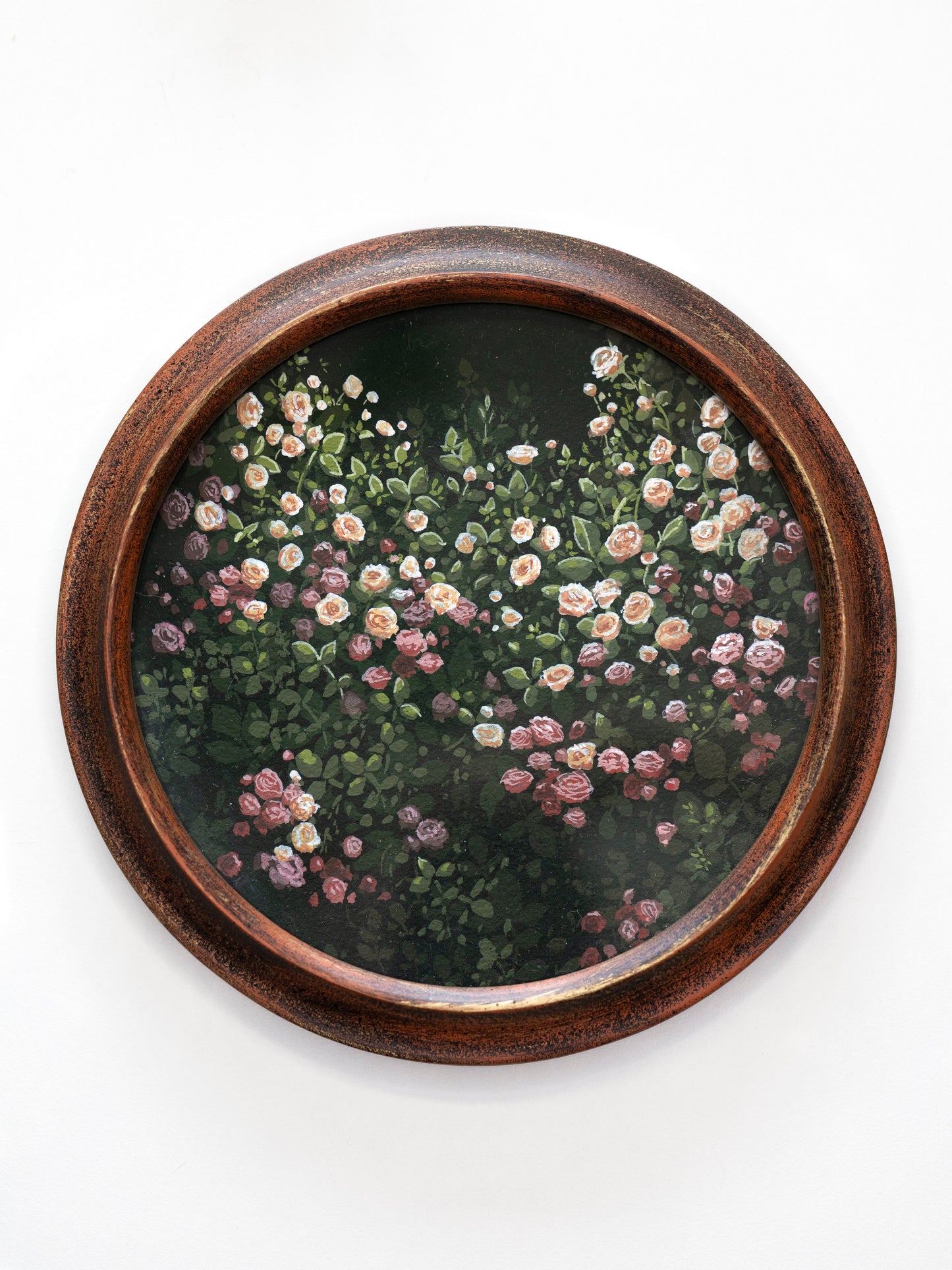 "Wild Roses" Framed Original Gouache Painting